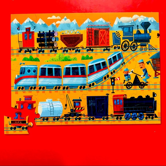 🎉2X HP🎉Trains Floor Puzzle - 20” x 27” 36 Pieces - Picture 7 of 13